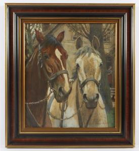 KRAUSE Hans 1864-1931,Zwei Pferde,1919,Von Zengen DE 2021-09-10