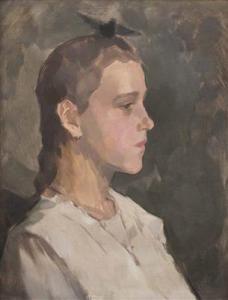 KRAUSE Heinrich,Porträt eines jungen Mädchens (weitere Fassung vor,Palais Dorotheum 2022-04-13