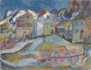 KRAUSKOPF Bruno 1892-1960,Landschaft mit Häusern,Galerie Bassenge DE 2023-12-02