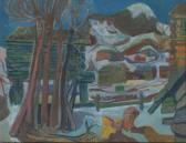 KRAUSKOPF Bruno 1892-1960,Log House in a Snowy Mountain Village,William Doyle US 2019-09-18