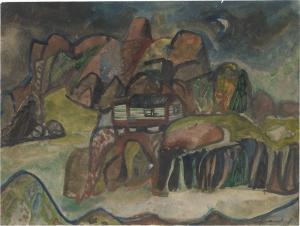 KRAUSKOPF Bruno 1892-1960,Nächtliche norwegische Landschaft,1930,Galerie Bassenge DE 2023-12-02