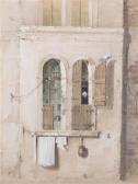 Krauss Carl 1846-1876,Fensteransicht eines alten Hauses in Triest,1847,Palais Dorotheum 2017-11-14