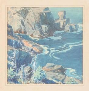 KRAUSS Helena 1800-1900,Black Head Point- Monhegan Bay,Alderfer Auction & Appraisal US 2008-09-12