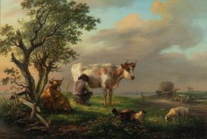 KRAUSZ Simon Andreas 1760-1825,Milking Time,AAG - Art & Antiques Group NL 2022-07-04