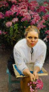 KRAVCHENKO Grigory 1930-2006,Portrait of the Artist's Wife,1964,William Doyle US 2023-12-20