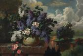 KREIBICH G,Still life with lilacs and apple blossoms in a vase,Bruun Rasmussen DK 2018-09-24