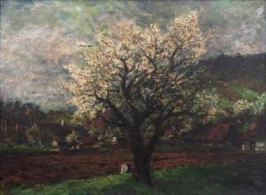 KREISINGER Vaclav 1885-1956,Blossoming tree,1948,Vltav CZ 2023-12-14
