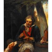 KREMER Petrus 1801-1888,THE HUNTSMAN AND HIS DOG RESTING,Waddington's CA 2012-06-12