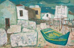 KRENZ Alfred Frederick 1899-1980,A Mediterranean Harbour,1965,Strauss Co. ZA 2024-01-15