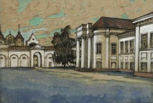 KRESKENTYEVICH Lukomsky Georgy 1881-1952,THE SANGUSZKO PALACE AT IZYASLAV,Sotheby's GB 2017-06-06