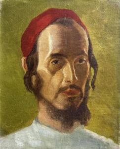 KRESTIN Lazar 1868-1938,Portrait of a Yemenite Jew,Matsa IL 2024-03-27