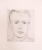 KRETZSCHMAR Bernhard 1889-1972,En-face-Portrait,1962,Zeller DE 2015-09-24