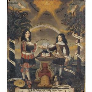 KREUTZFELDER Joachim Georg,allegorical portrait of the brothers phillip alber,Sotheby's 2006-01-26