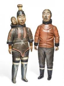 Kreutzmann Johannes,A pair  figures of an Inuit man and woman with the,Bruun Rasmussen 2018-05-30