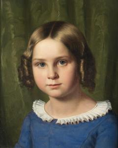 KRIEBEL Ludwig Anton Maria 1823-1890,Portrait of a girl,1844,Peter Karbstein DE 2019-11-09