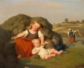 KRIEGER Eduard 1800-1800,Resting During Harvesting,1852,Palais Dorotheum AT 2013-12-11