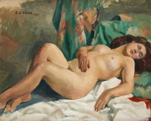 KRIER Etienne Auguste 1875-1953,Le repos de Paulette,1933,Horta BE 2013-05-27