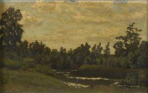 KRIMOV Nikolai Petrovich 1884-1958,Paysage à la rivière,1921,Etienne de Baecque FR 2022-05-13