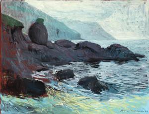 KRISTENSEN Joanis 1918-1988,Faroese landscape,Bruun Rasmussen DK 2023-11-07