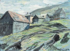 KRISTENSEN Joanis 1918-1988,View from Faroe Islands,Bruun Rasmussen DK 2023-10-31