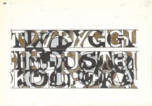 KRISTIANSEN bo 1944-1991,Sketch drawing with letters,Bruun Rasmussen DK 2021-01-26
