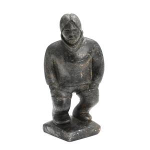 Kristoffersen Karl,figurine in the shape of a standing Inuit male,Bruun Rasmussen DK 2023-02-13