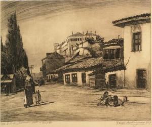 KRIZMAN Tomislav 1883-1955,Dušanov grad u Skoplju,1924,Kontura Aukcijska Kuca HR 2009-10-17
