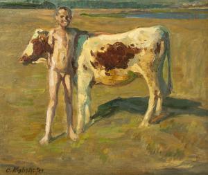 KROBSHOFER Oswald 1883-1960,Naked Shepherd,Palais Dorotheum AT 2014-09-20
