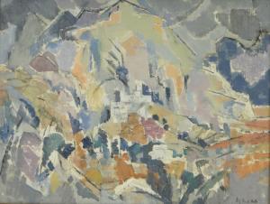 KROGH Holt 1919-1997,Abstract landscape,Burstow and Hewett GB 2016-02-24