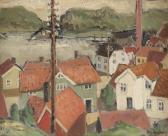 KROHN Olaf 1863-1933,Bylandskap,Christiania NO 2016-02-15