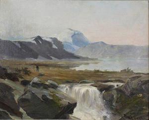 KROHN Olaf 1863-1933,Paysage norvégien,Saint Germain en Laye encheres-F. Laurent FR 2016-11-27