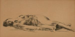 KROLL Leon Abraham 1884-1974,Reclining Woman,1950,Barridoff Auctions US 2023-11-18