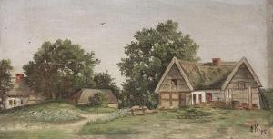 KROLL Oskar 1800,Gehöft an der Ostsee in Hinterpommern,1895,Schwerin DE 2007-04-21