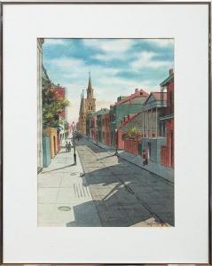 KRONENGOLD Adolph 1900-1986,French Quarter, New Orleans,Neal Auction Company US 2021-04-17