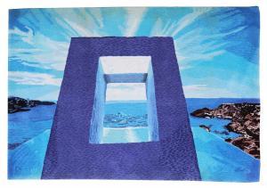 KRONER Ewald,A René Magritte-style doorway in a blue landscape,Sworders GB 2021-07-13
