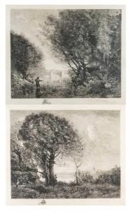 KROSTEWITZ Fritz 1860-1913,peasant under tree regarding distant church,,Rogers Jones & Co 2023-09-01