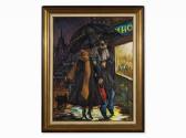 KROTOV Victor 1900,Couple with Dog in the Rain,1981,Auctionata DE 2015-11-27