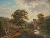 KROUPA Wenzel 1825-1895,A Landscape with a Gothic Church,1880,Palais Dorotheum AT 2008-05-31