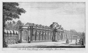 KRUGER Andreas Ludwig 1743-1805,Süd Seite des Köngl: Lust Schlosses Sans=Souc,1782,Galerie Bassenge 2014-11-27