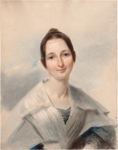 KRUGER Franz,Bildnis der Frau Glatz, Gemahlin des Hofzimmermeis,1837,Galerie Bassenge 2022-06-03