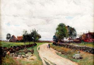 KRUMLINDE Olof 1856-1945,Sandweg zum Dorf,Auktionshaus Citynord DE 2023-09-02