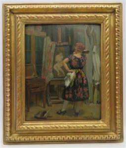 KRUPEC VIKTOR 1884-1965,Dirndl im Atelier,1921,Palais Dorotheum AT 2017-12-07