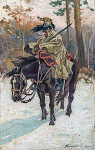 Krupka Ferenc 1900-1900,Soldier on horse,1921,Nagyhazi galeria HU 2017-10-03