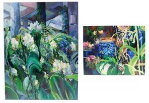 Krupp Barbara,White Lilies and African Violets,2000,Winter Associates US 2016-12-05