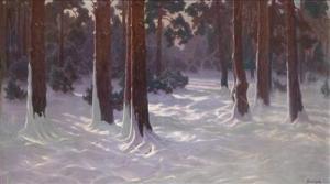 KRUSCHINSKY 1900,A Sunlit Winter Woodland,Palais Dorotheum AT 2012-02-06