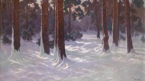 KRUSCHINSKY 1900,Sunlit Winter Woodland,Palais Dorotheum AT 2013-09-17
