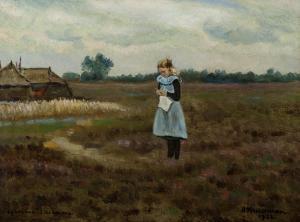 KRUSEMAN Adriaan 1875-1964,By farmers on the Veluwe,1922,Glerum NL 2011-03-07