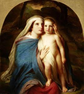 KRUSEMAN Cornelis 1797-1857,Madonna mit Kind,1855,Zofingen CH 2019-11-14