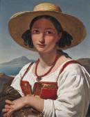 KRUSEMAN JAN ADAM JANSZOON 1804-1862,A Neapolitan girl before Vesuvius,Christie's GB 2013-06-06