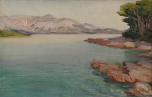 KRUSLIN Mihovil 1882-1962,Morski pejzaž,Kontura Aukcijska Kuca HR 2009-10-17